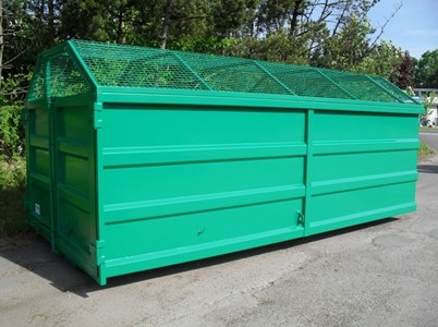 Container med trapeztag