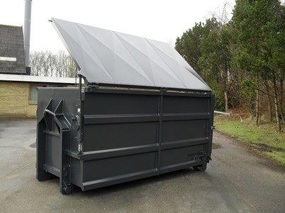 14m3 Væsketæt container med låg