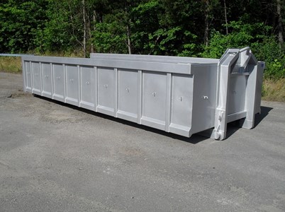 14m3 Hardox container med automatbagsmæk
