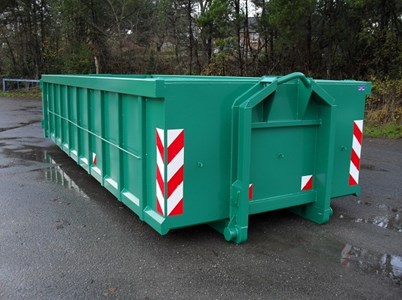 Åben 17m3 container